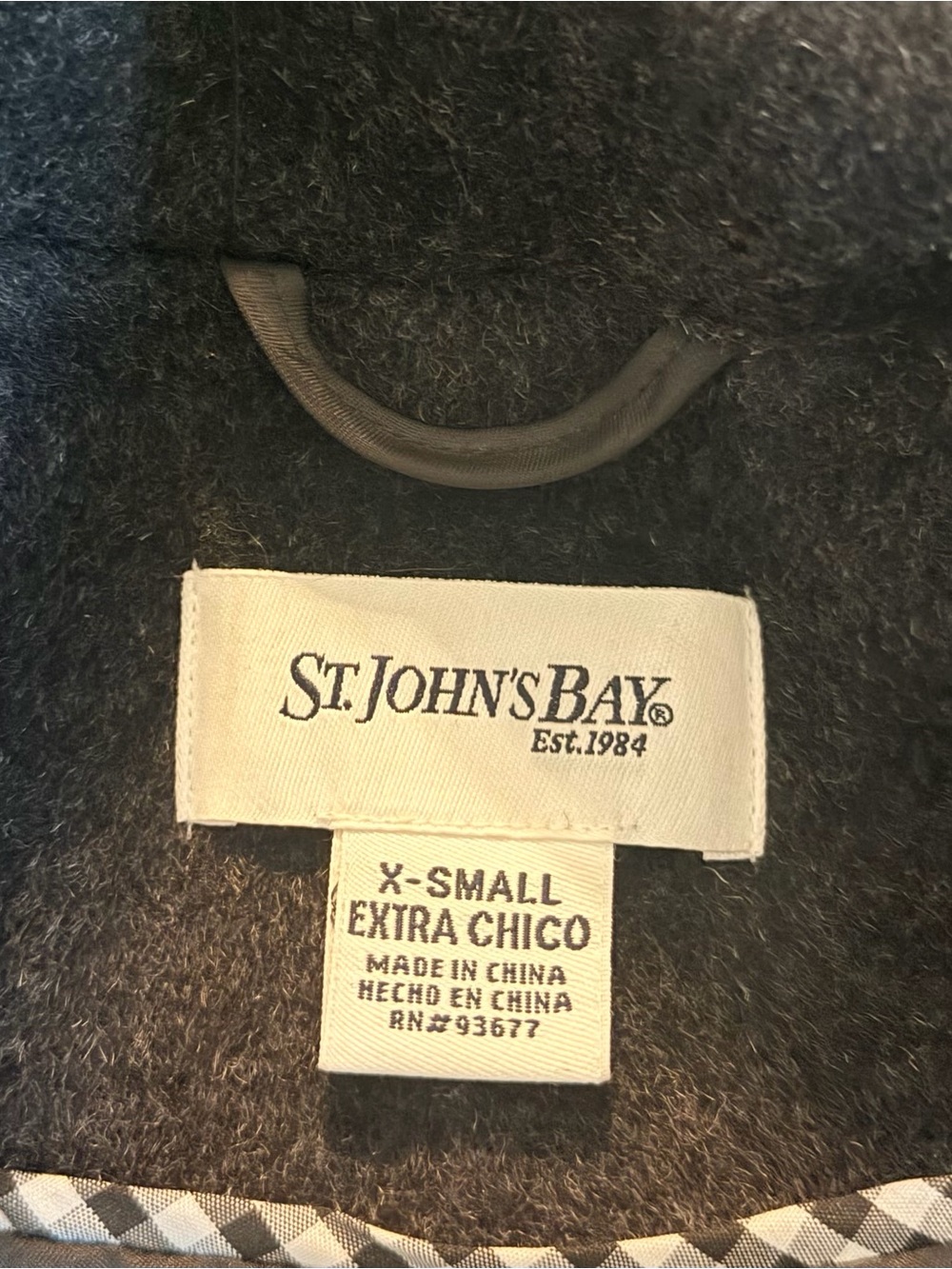 Wool Cashmere Peacoat Double Breasted Dark Gray Womens XS Quiet Luxury Old Money - Picture 6 of 7